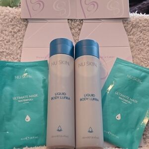 Nu Skin Liquid Body Lufra & Ultimate Mask Waterfull Set — Blue/Teal